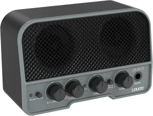 LEKATO Mini Guitar Amp Rechargeable Electric Guitar Amplifer 5W, Clean/Overdrive Channels,Portable Small Guitar Amp for Practice,Black