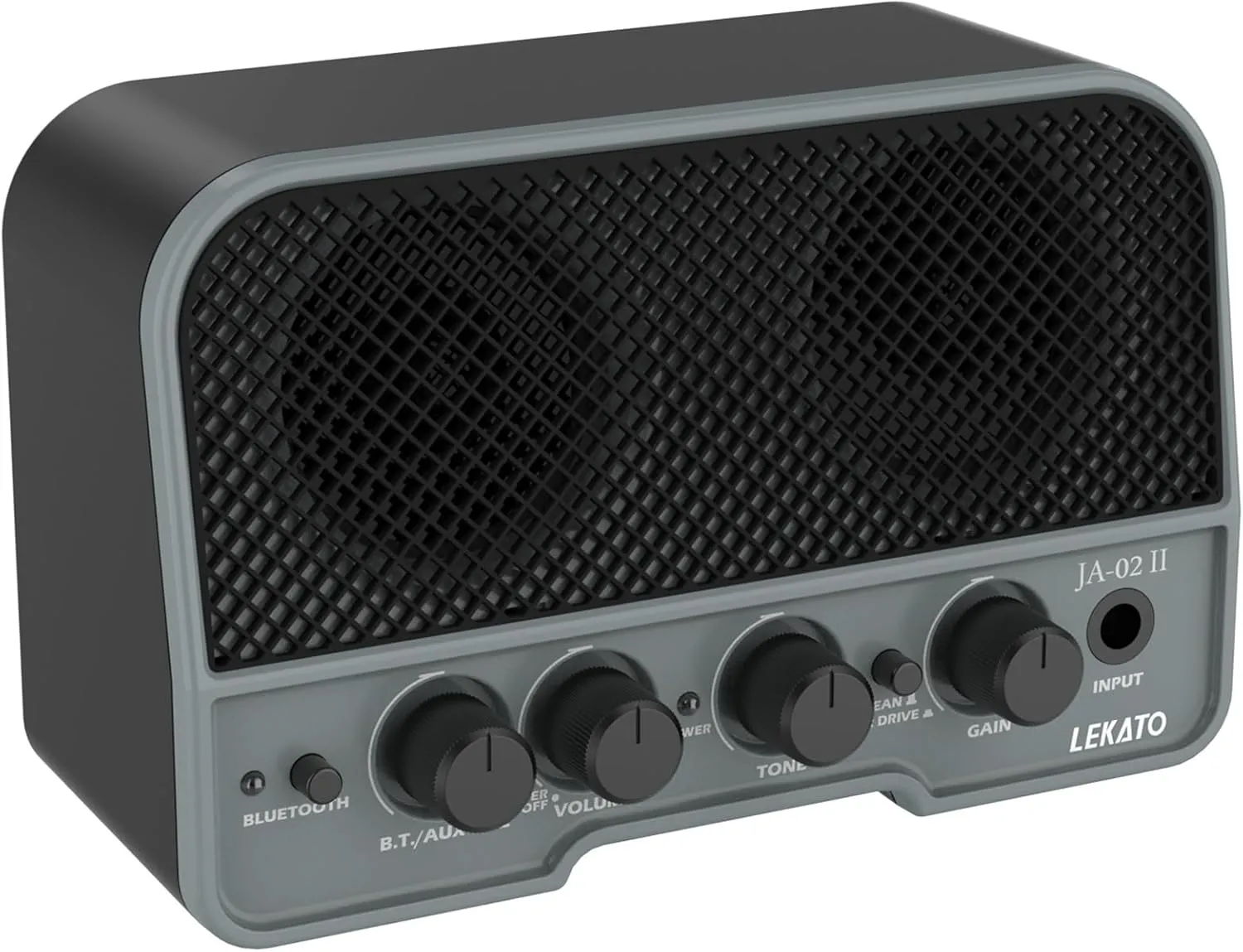 LEKATO Mini Guitar Amp Rechargeable Electric Guitar Amplifer 5W, Clean/Overdrive Channels,Portable Small Guitar Amp for Practice,Black