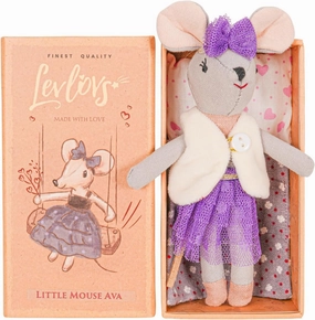 LEVLOVS Angelica Ballerina Doll Sissy Mouse in Box Mouse in a Box Baby Registry Gift inen Toy Plush Doll Plush Toy