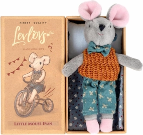 LEVLOVS Mouse in a Box Toy Baby Registry Gift Plush Toy Circus Mouse