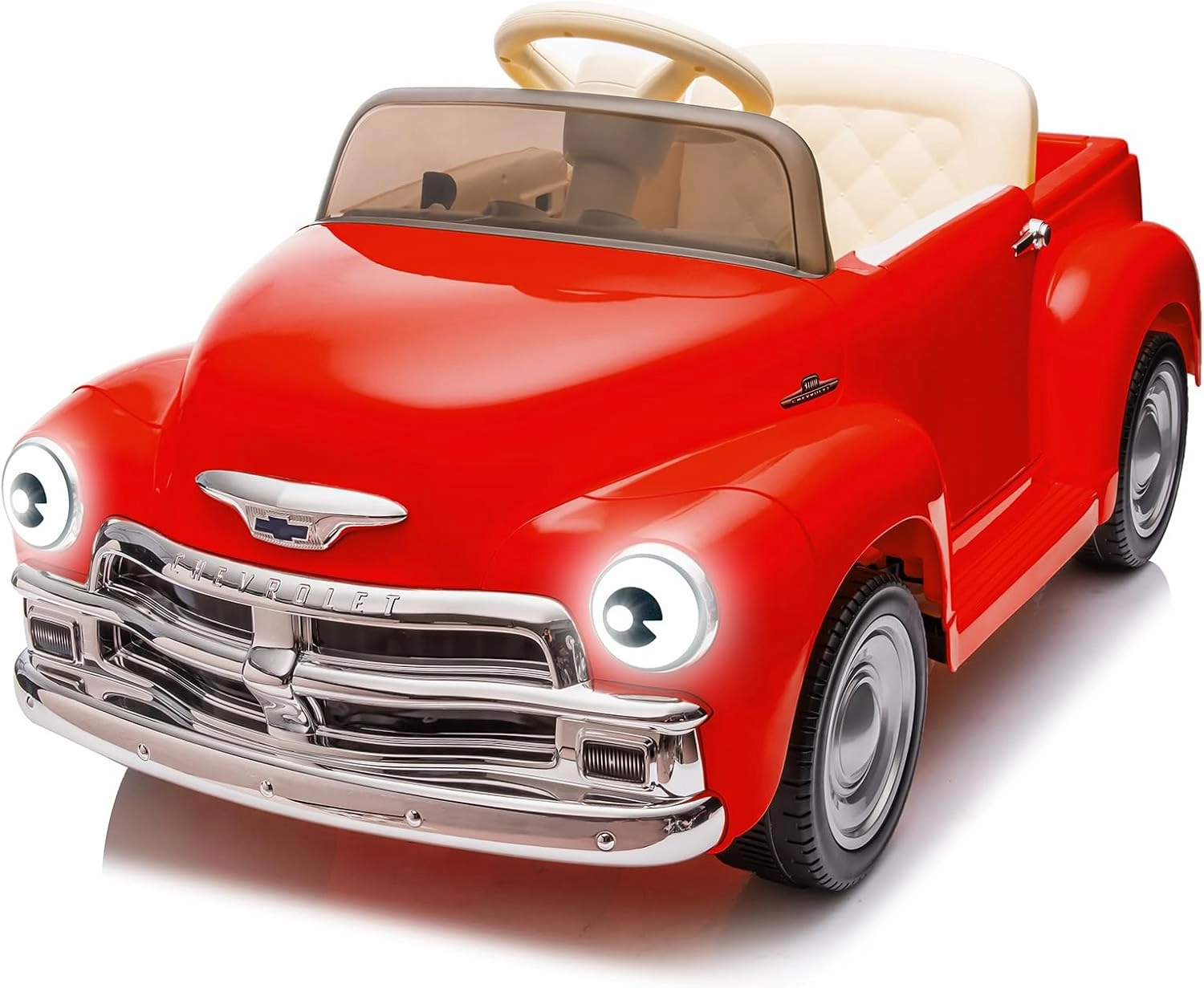 Licensed Chevrolet Ride On Car for Kids w/Parent Remote, 12V Ride On Car Toys for Ages 3-5, 2 Speed, Front &Ear Headlights, Kids Electric Cars with Dual Doors, 4 Wheel Cushion, Music Player