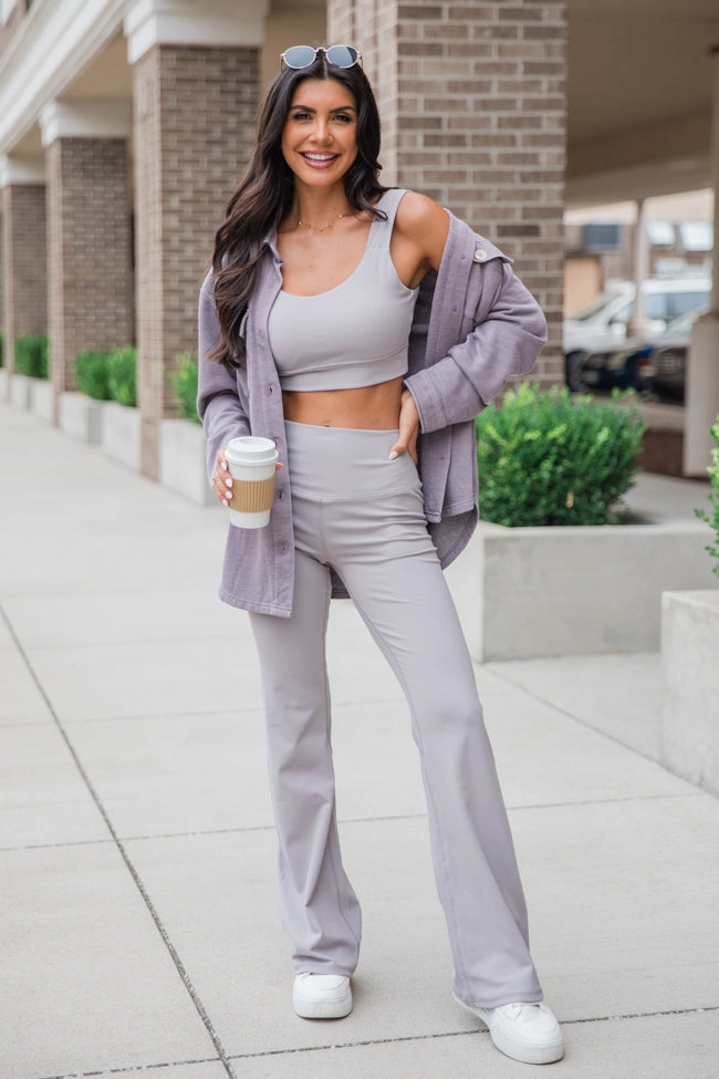 Life On The Go Taupe Active Tank FINAL SALE