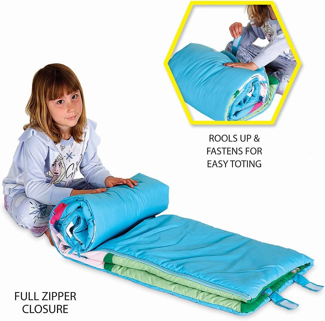 Lillian Vernon Personalized Indoor Sleeping Bag - Kids Sleepover & Napper Sleep Sack - Plush, Cute, & Cozy Cotton Poly Blend - Girls, Boys, & Toddler 30” x 60” Size