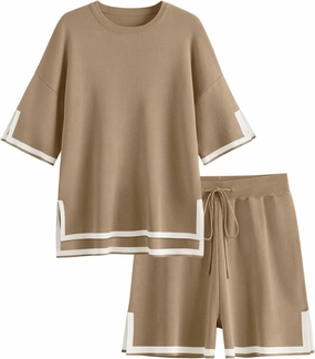 LILLUSORY 2 Piece Sets for Women Summer 2025 Two Piece Matching Lounge Sets Short Casual Outfits Cute Vacation Clothes