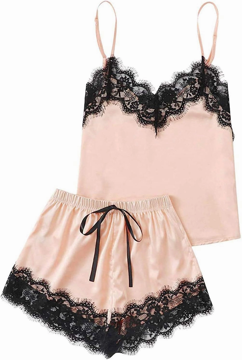 Lingerie Sexy Lace Pajamas set, lingerie sleep & lounge wear for women, lingerie silky cute shorts set