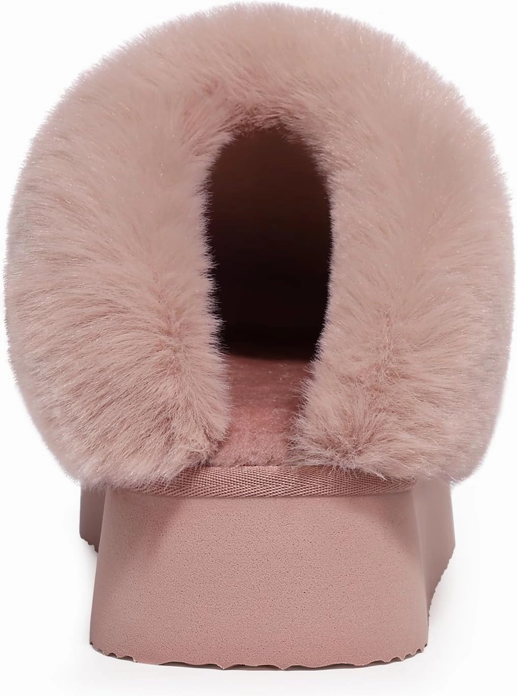Litfun Fuzzy Platform Slippers for Women Comfy Winter House Shoes with Memory Foam Indoor Outdoor