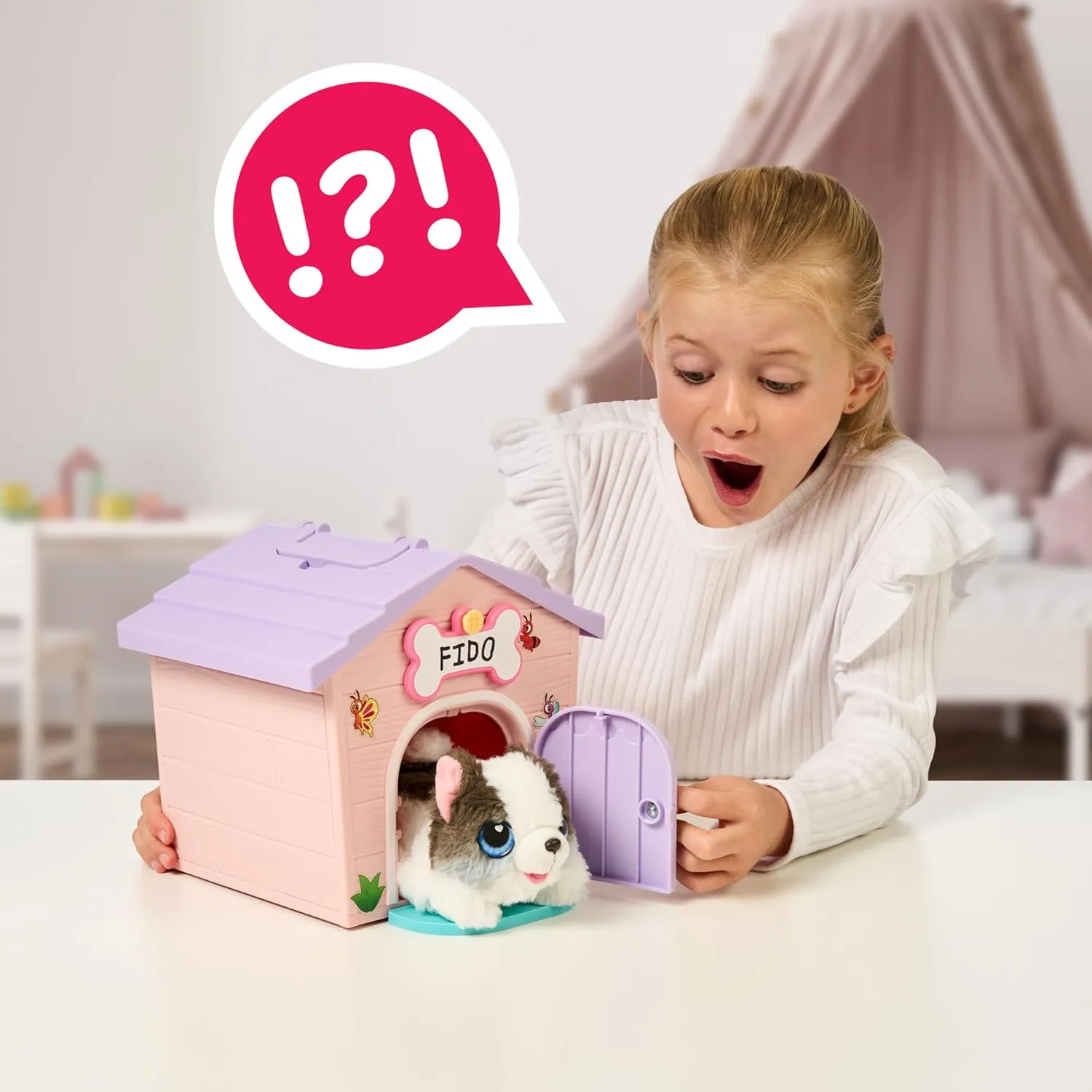 Little Live Pets My Puppy's Home Minis - Pink & Purple Home | Plush Toy & Kennel Playset. Build Your Puppy's Home, Name Your Puppy & Surprise! Puppy Appears! Which Puppy Will You Get? Easy Build DIY