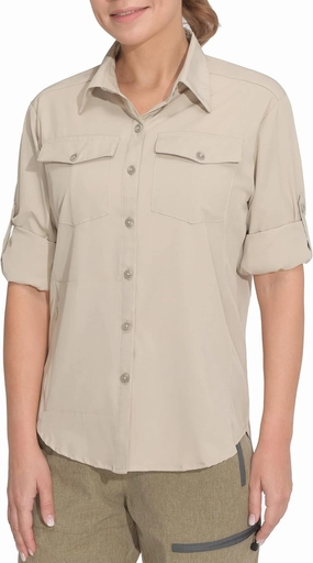 Little Donkey Andy Women's Stretch Quick Dry UPF50  Long Sleeve Shirt for Hiking, Travel, Camping