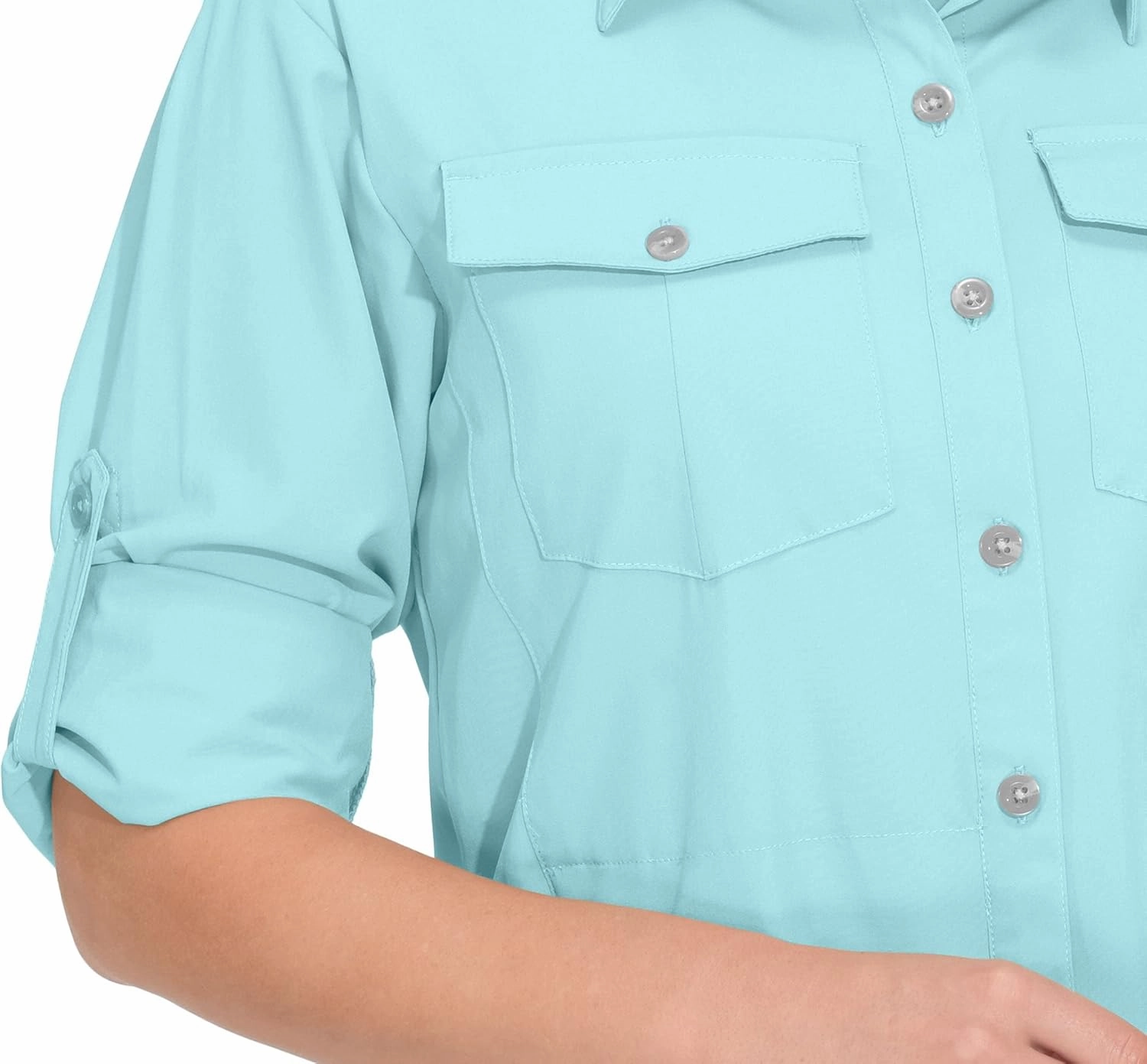 Little Donkey Andy Women's Stretch Quick Dry UPF50  Long Sleeve Shirt for Hiking, Travel, Camping