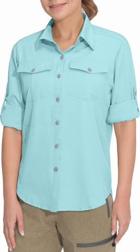 Little Donkey Andy Women's Stretch Quick Dry UPF50  Long Sleeve Shirt for Hiking, Travel, Camping