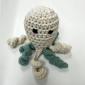 Little Octopus - White/Turquoise