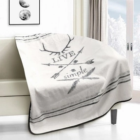 Live Simple Plush Mink Throw 50x60