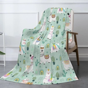 Llamas Blanket Throw Blanket for Bed Soft Cozy Fluffy Couch Blankets Fleece Blanket Throw Gifts for Women Men Girls Boys 50"x40"