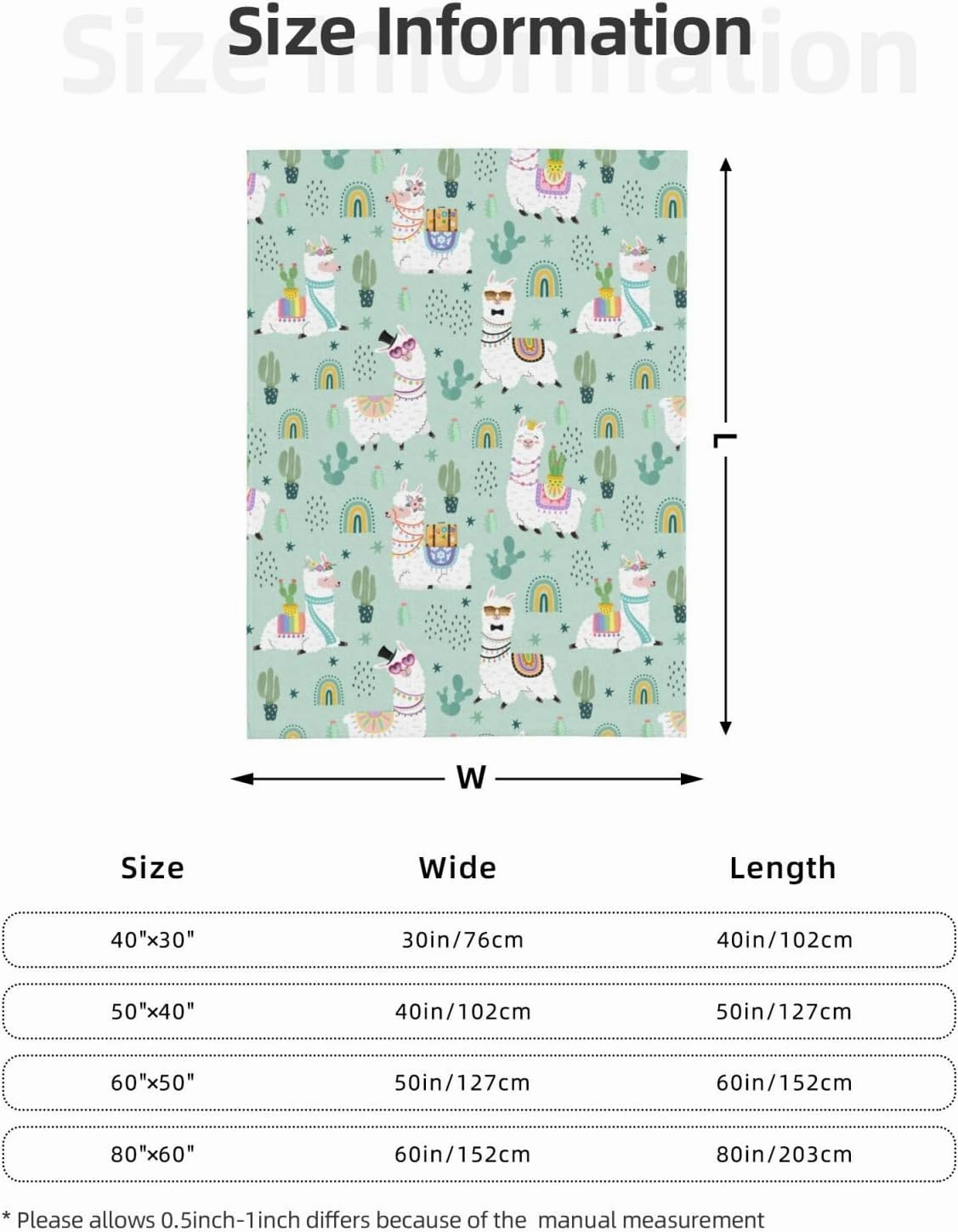 Llamas Blanket Throw Blanket for Bed Soft Cozy Fluffy Couch Blankets Fleece Blanket Throw Gifts for Women Men Girls Boys 50"x40"