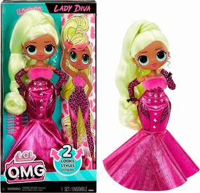 LOL Surprise OMG Lady Diva Fashion Doll with Multiple Surprises Including Transforming Fashions and Fabulous Accessories – Great Gift for Kids Ages 4 
