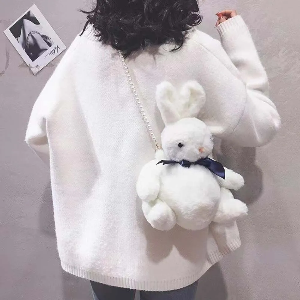 Lolita Rabbit Bunny CrossBody Shoulder Plush Bag