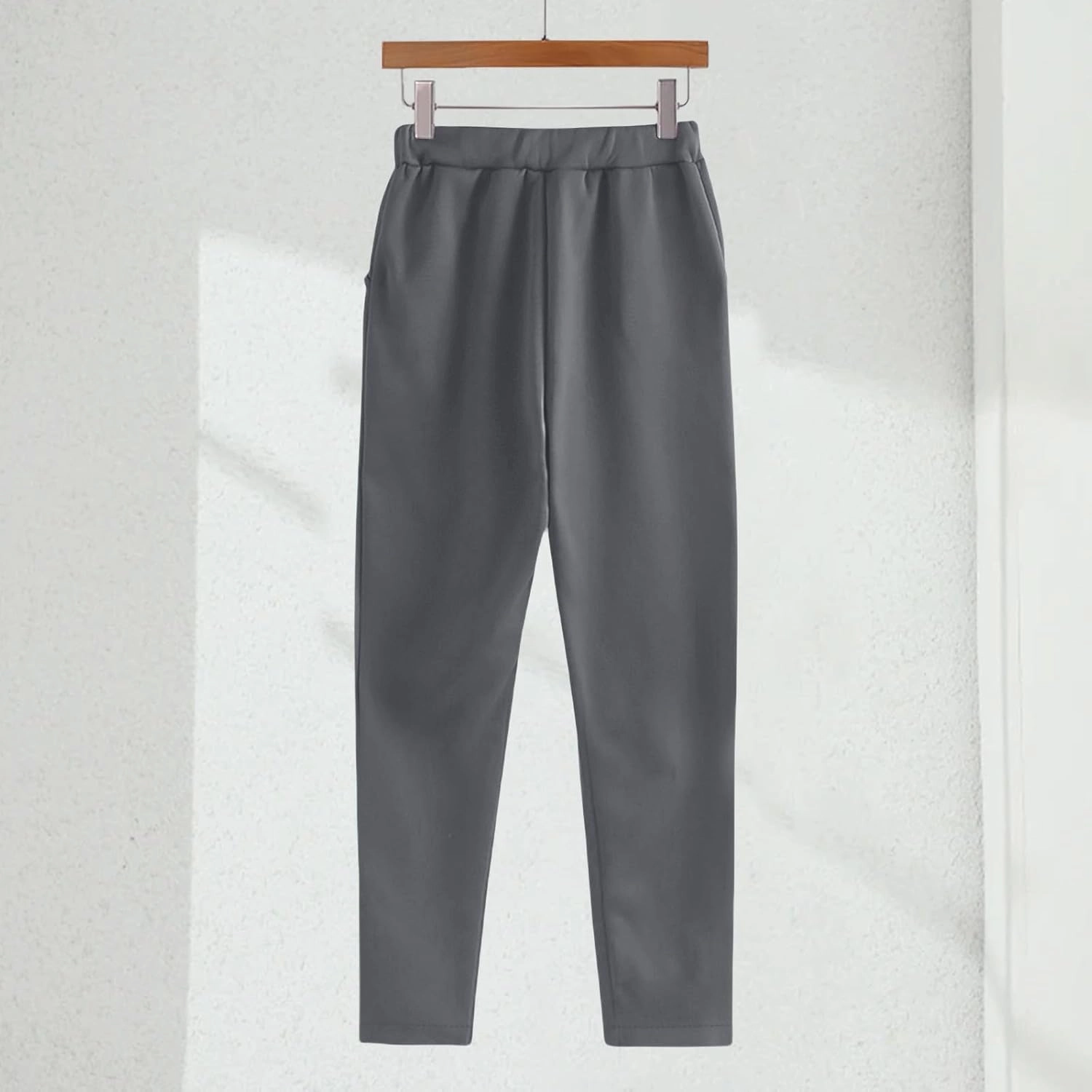 Lounge Matching Set Solid Color with Hat Sports Suit Women Fashion Slim Sweatpants with Multi Pockets