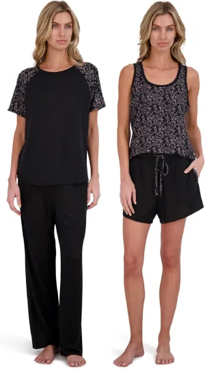 Lucky Brand 4-Piece Lounge Pajamas Sets For Women - Buttery Soft Top, Tank Top, Shorts and Pants