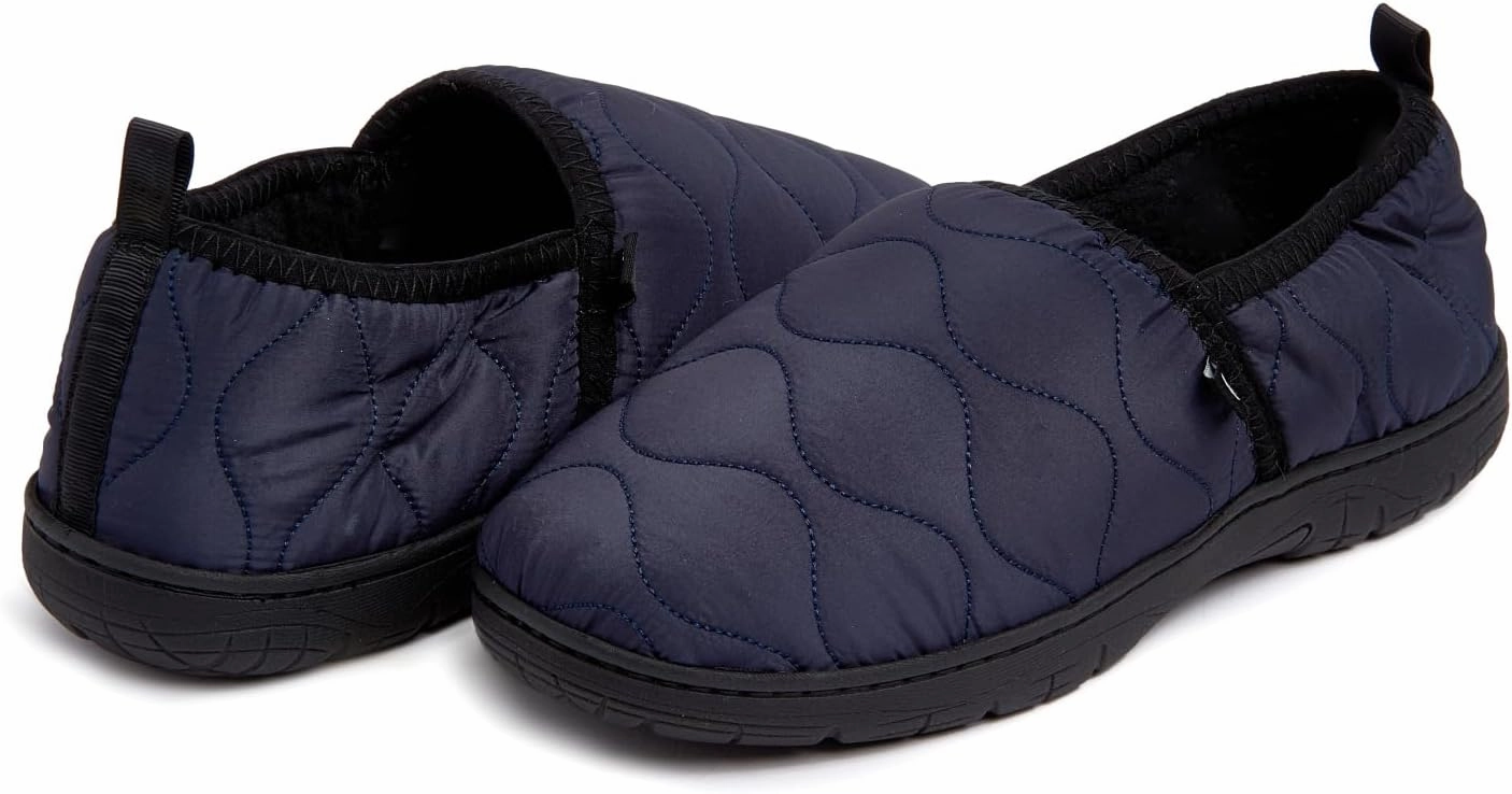 Lucky Brand Men's Quilted A-line Slippers – Stylish and Cozy Indoor Footwear for Men
