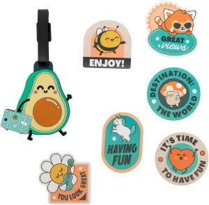 Luggage Tag Set   Stickers - Avocado, Multicolored, Estándar, Multicolored, Estándar