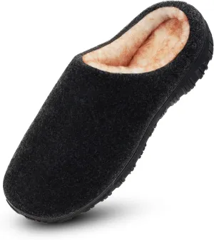 Lulex Mens Slippers Memory Foam House Slippers Indoor Outdoor Warm Fuzzy Comfy Fluffy House Shoes