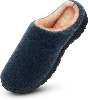 Lulex Mens Slippers Memory Foam House Slippers Indoor Outdoor Warm Fuzzy Comfy Fluffy House Shoes