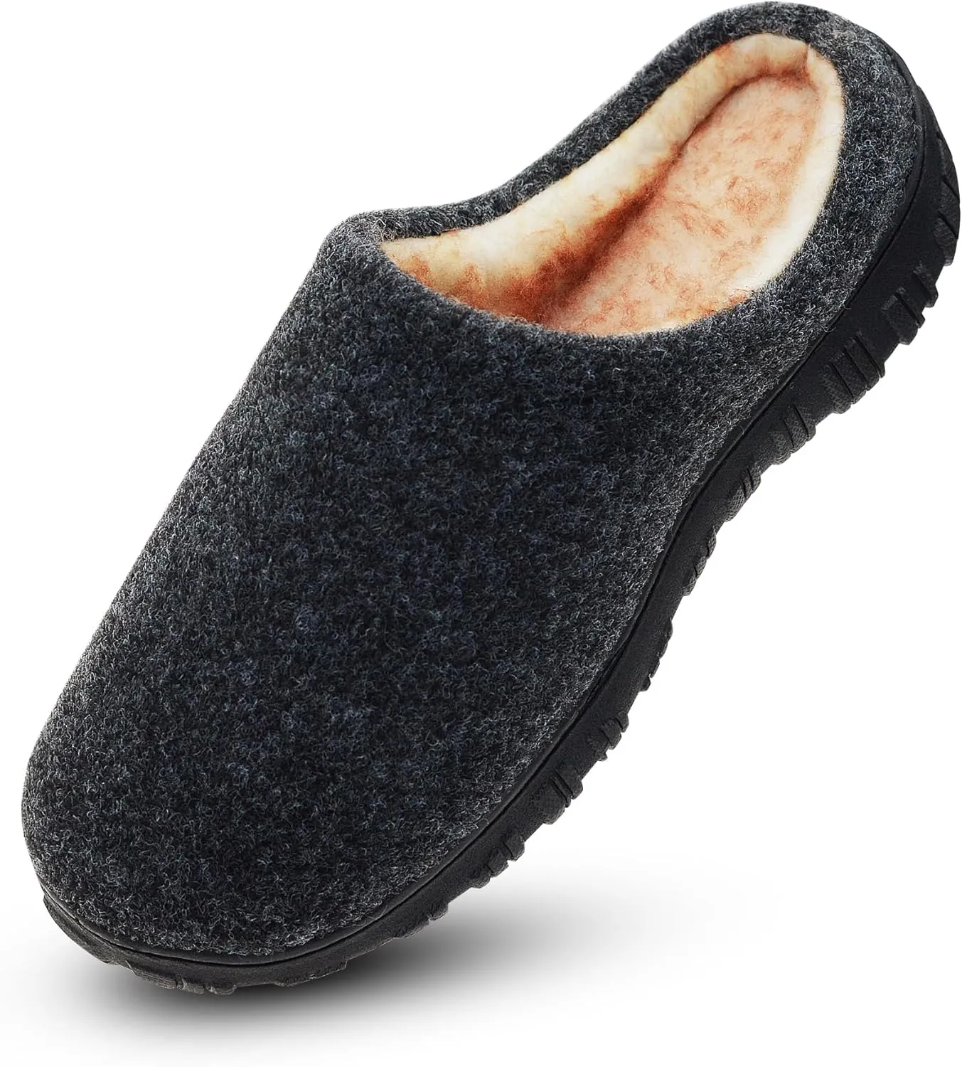 Lulex Mens Slippers Memory Foam House Slippers Indoor Outdoor Warm Fuzzy Comfy Fluffy House Shoes