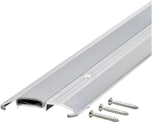 M-D Building Products 08086 3-3/4 in. x 3/4 in. x 32 in. Silver Aluminum and Vinyl Heavy-Duty Low-Profile Threshold
