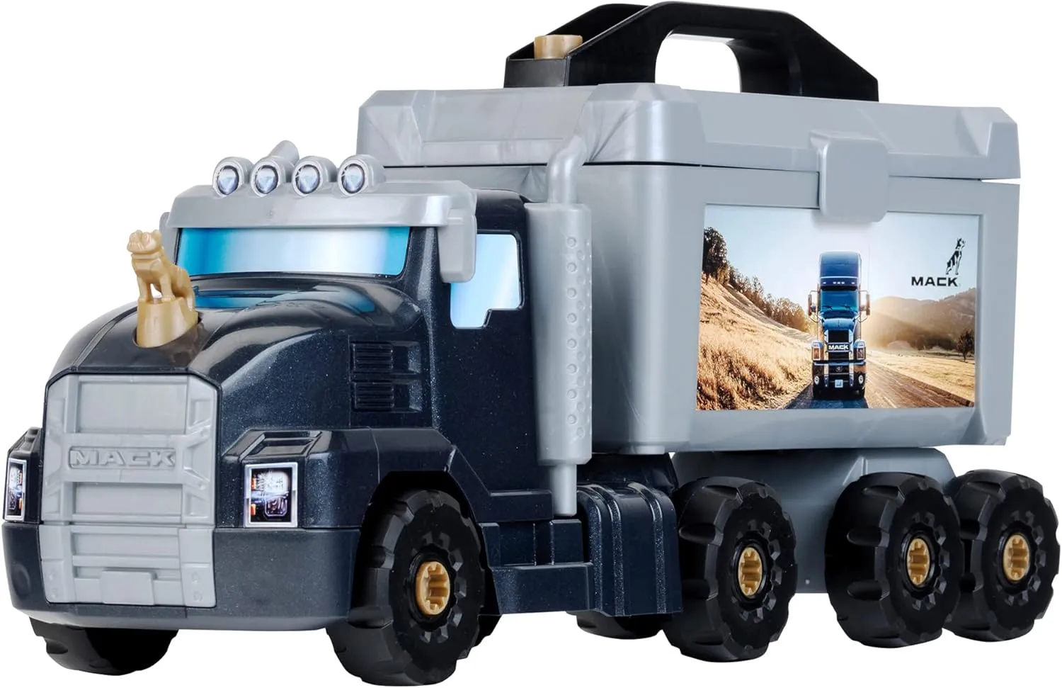 Mack: Tool Truck 4-in-1 Set - Theo Klein, 89 Piece Assembly Construction Set, Toys with Tools, Build A Forklift, Crane & Much More in The Cool Truck, Kids Pretend Play, Ages 3 