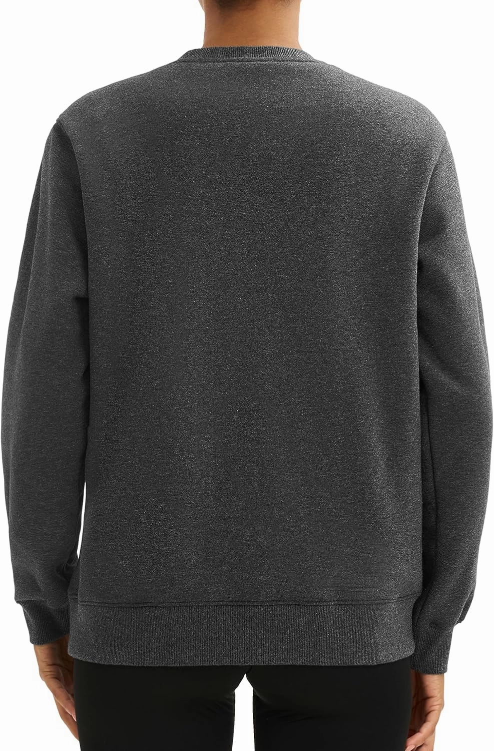 MAGCOMSEN Women's Winter Sweatshirts Sherpa Lined Crewneck Fleece Pullover Warm Casual Heavyweight Long Sleeve Tops