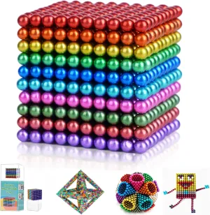 Magnetism Ferrite Assembly Jigsaw Puzzles Desk Toys for Adults Putty Slime Toy ([1010PCS-THREE MM-])