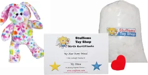 Make Your Own Stuffed Animal Mini 8 Inch Berry Bunny Kit - No Sewing Required!