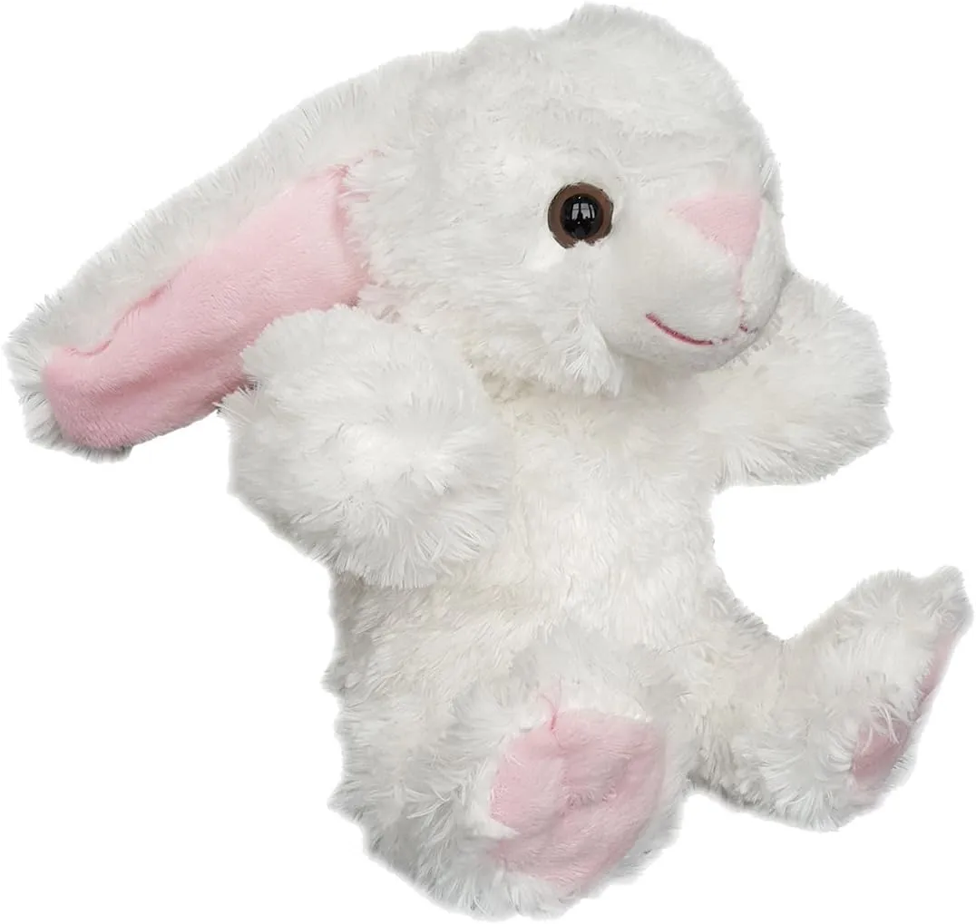 Make Your Own Stuffed Animal Mini 8 Inch Big Ear White Bunny Kit - No Sewing Required!