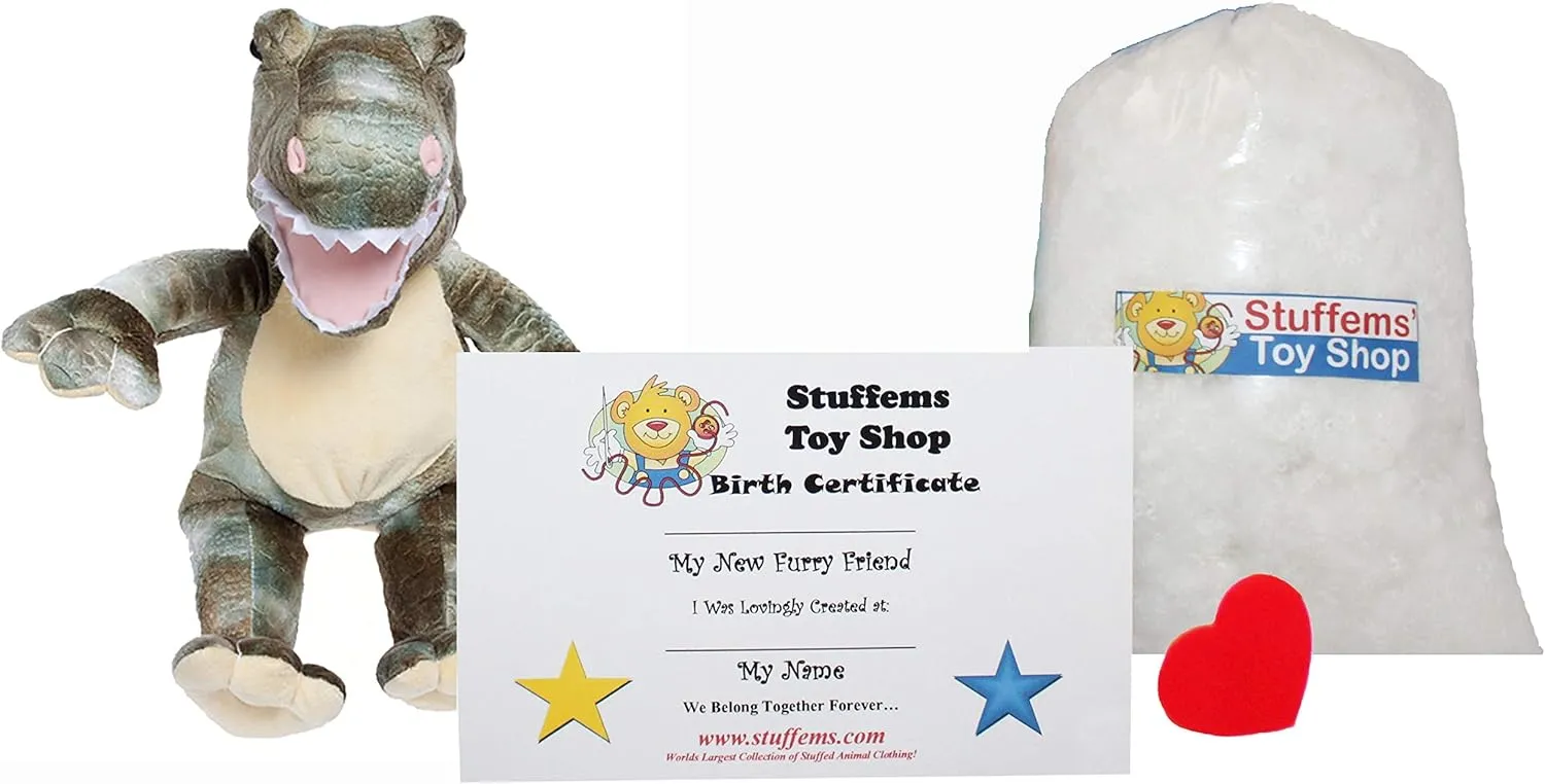 Make Your Own Stuffed Animal Mini 8 Inch Dyno Dinosaur Kit - No Sewing Required!