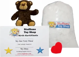 Make Your Own Stuffed Animal Mini 8 Inch Romeo The Bear Kit - No Sewing Required!