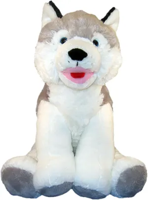 Make Your Own Stuffed Animal "Snowshoe the Husky" - No Sew - Kit With Cute Backpack!