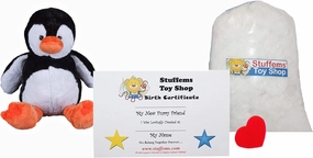Make Your Own Stuffed Animal Mini 8 Inch Tux The Penguin Kit - No Sewing Required!