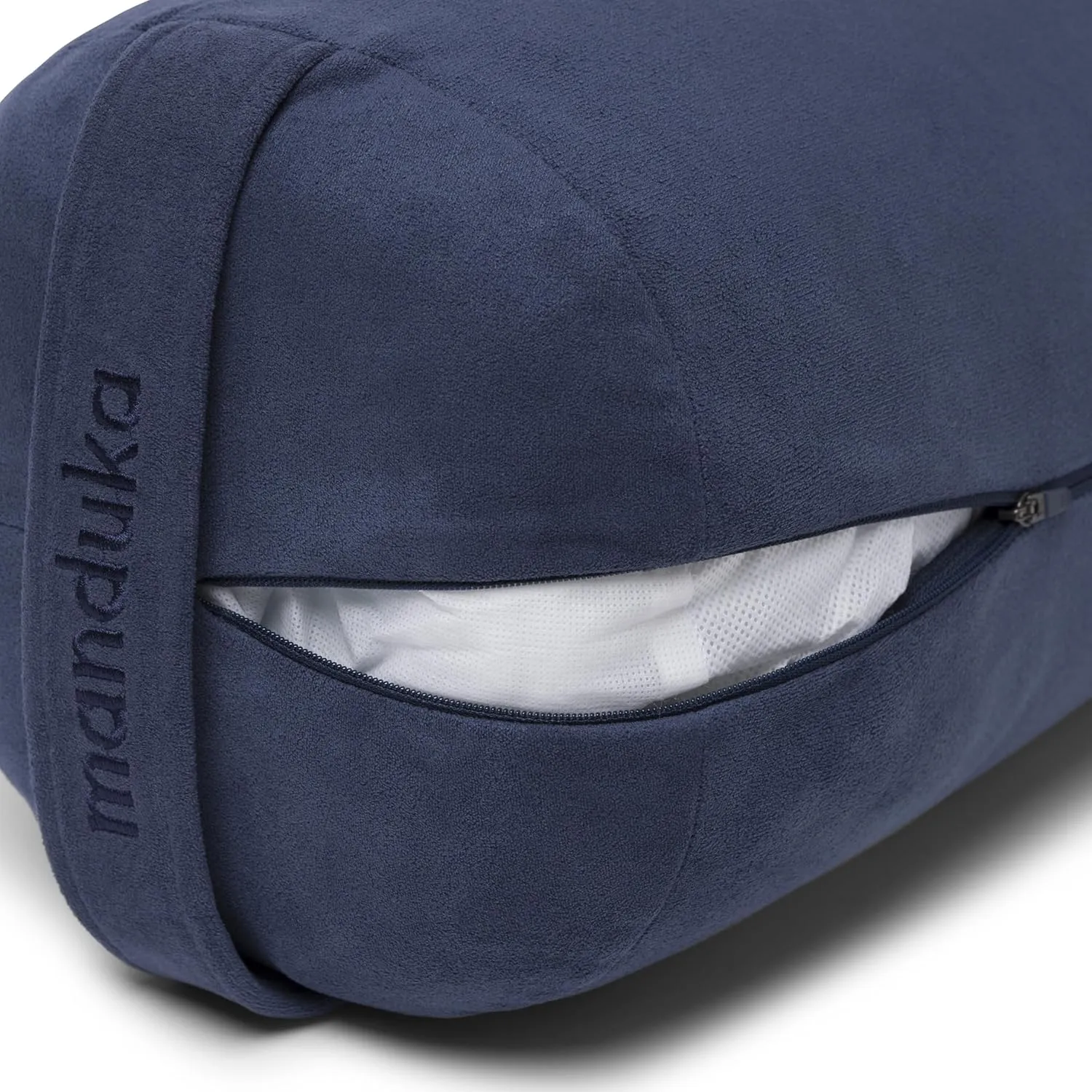 Manduka enlight Bolster Pillow - Yoga Pillow with Machine Washable Microfiber Cover, Curved Design for Optimal Workout and Meditation Support, Yoga and Pilates Equipment