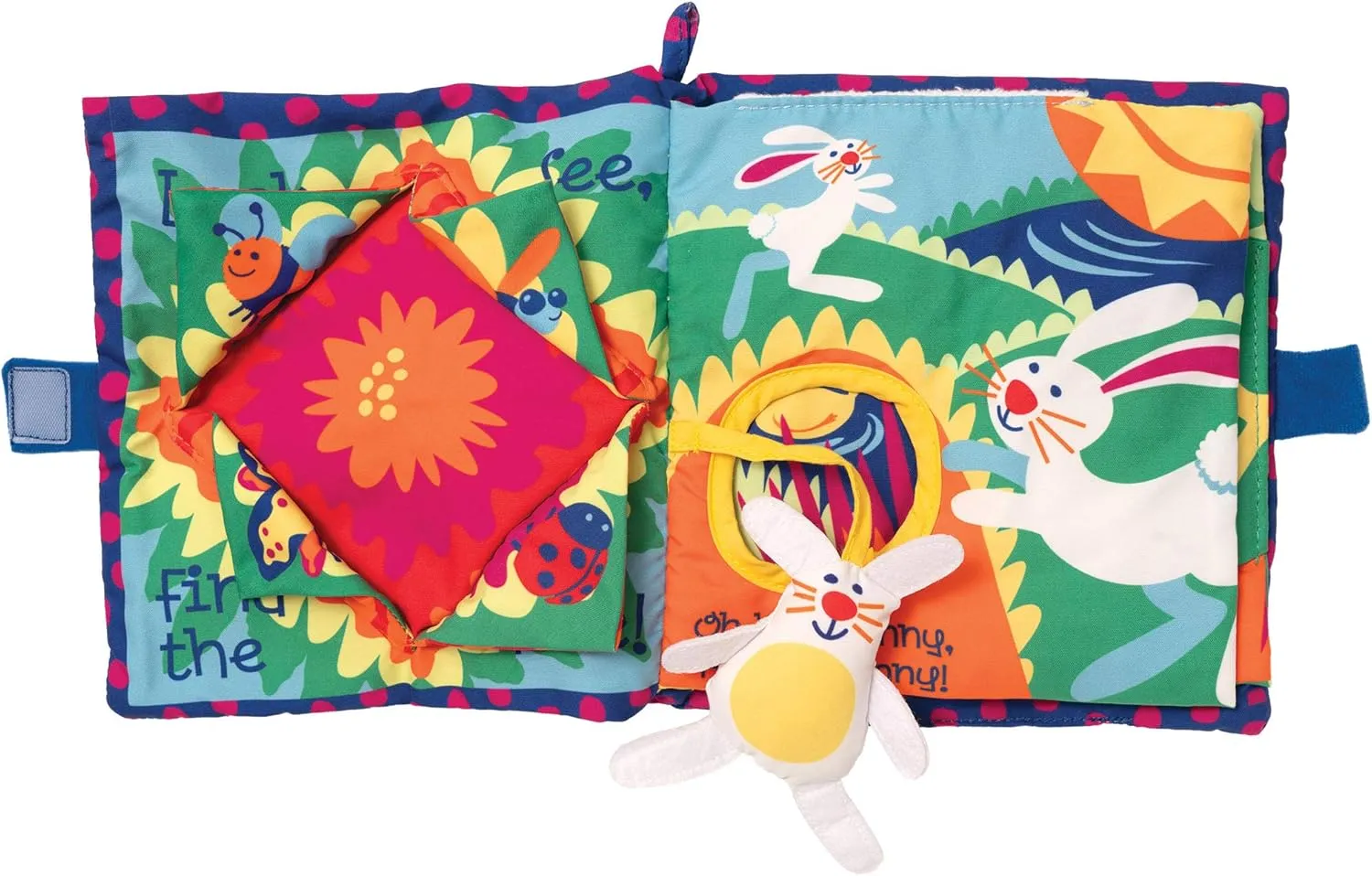 Manhattan Toy Soft Activity Book with Tethered Toy, Sunny Day 20"x24"