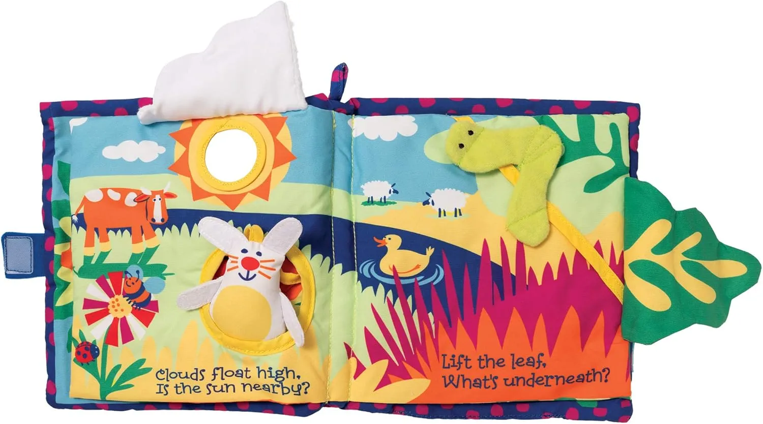 Manhattan Toy Soft Activity Book with Tethered Toy, Sunny Day 20"x24"