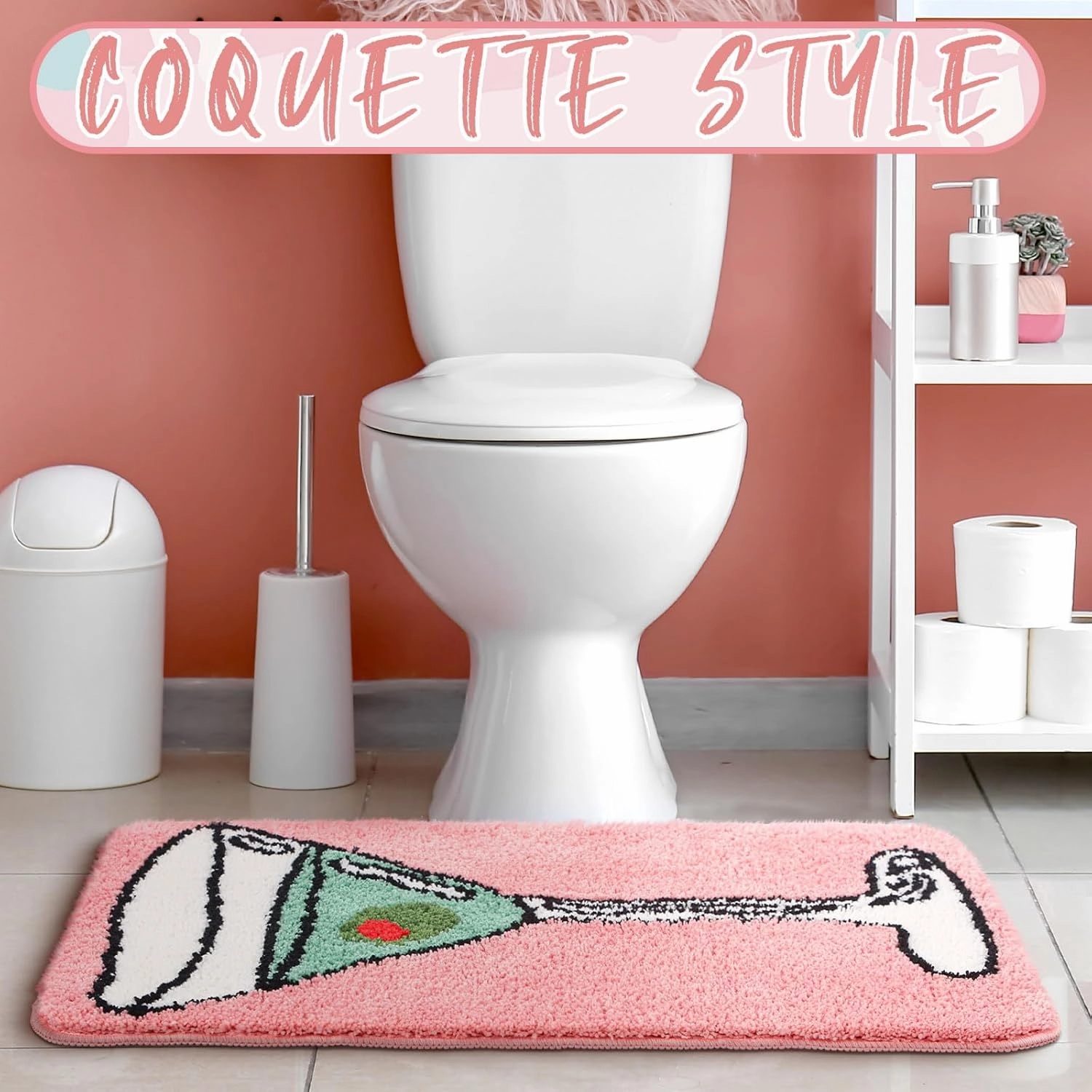Martini Gift Dirty Martini Bathroom Rugs a Tini Bit Older Birthday Bath Mat Shower Non Slip Absorbent Margarita Theme Bath Mat Washable 20x32 Inch Bathroom Rugs for Kitchen, Front Door, Living Home