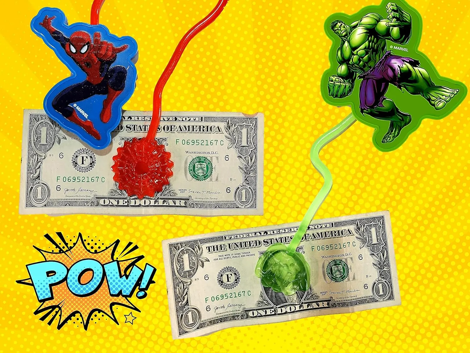 Marvel Spiderman & Hulk Sticky Hands Silly Slap Toys (8 Assorted) for Kids. Vending Machine & Bulk Birthday Goodie Bag Toys