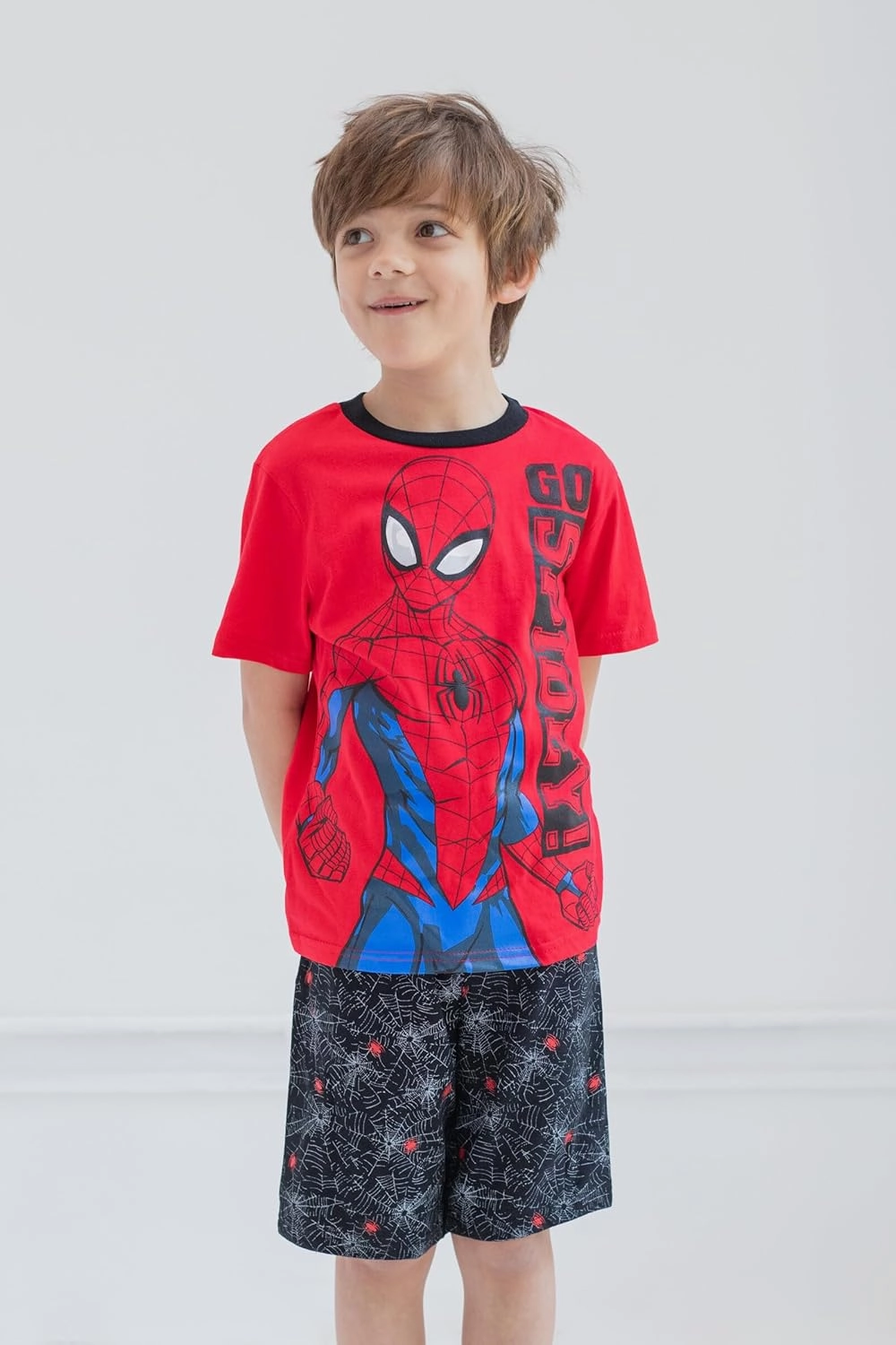 Marvel Avengers Spiderman T-Shirt and French Terry Shorts Set