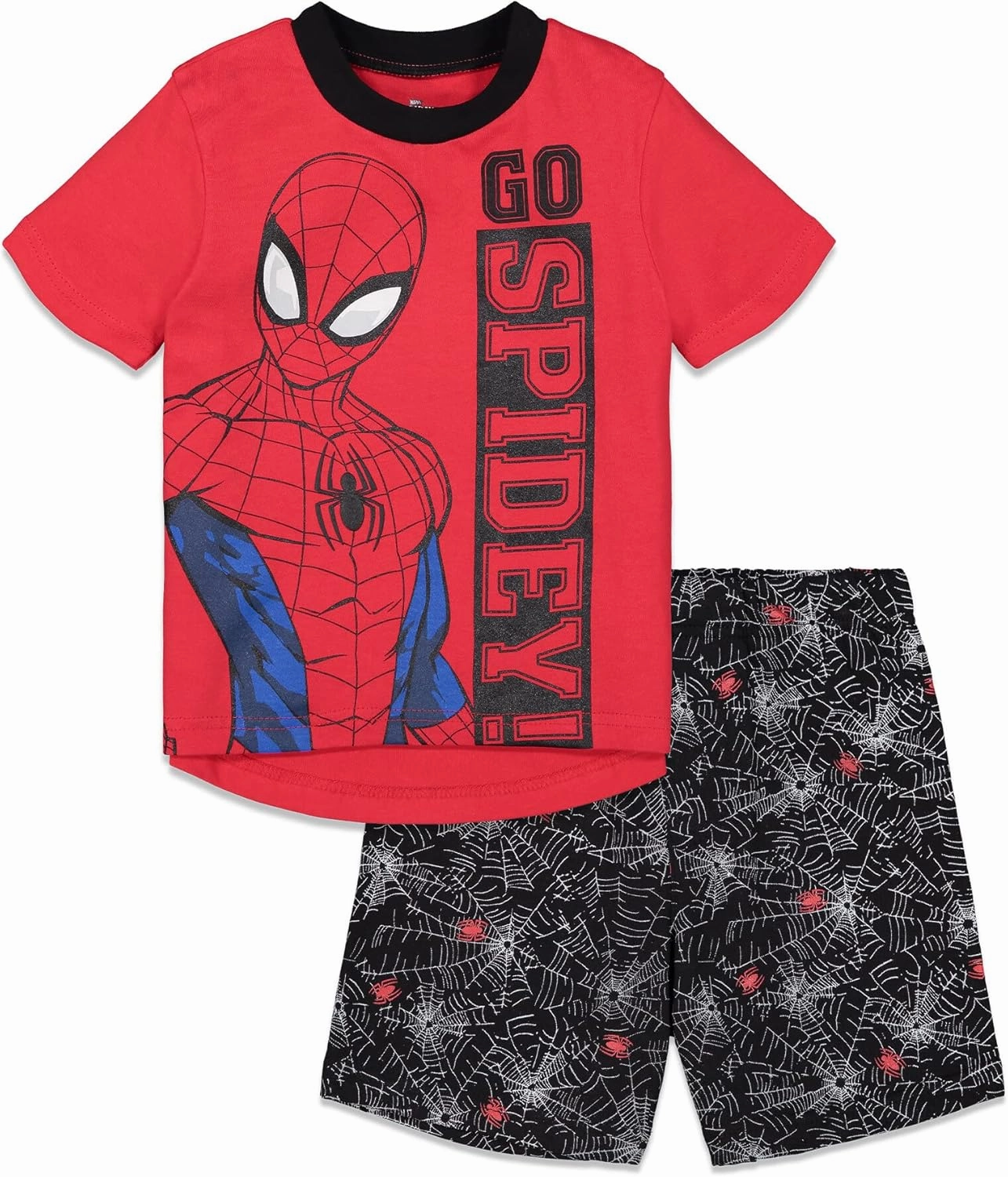 Marvel Avengers Spiderman T-Shirt and French Terry Shorts Set