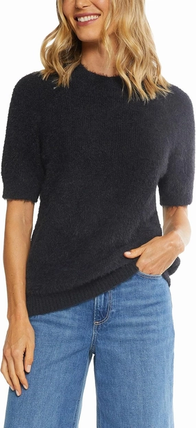 Matty M Women's Shortsleeve Eyelash Sweater