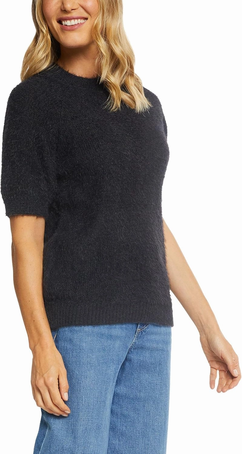 Matty M Women's Shortsleeve Eyelash Sweater