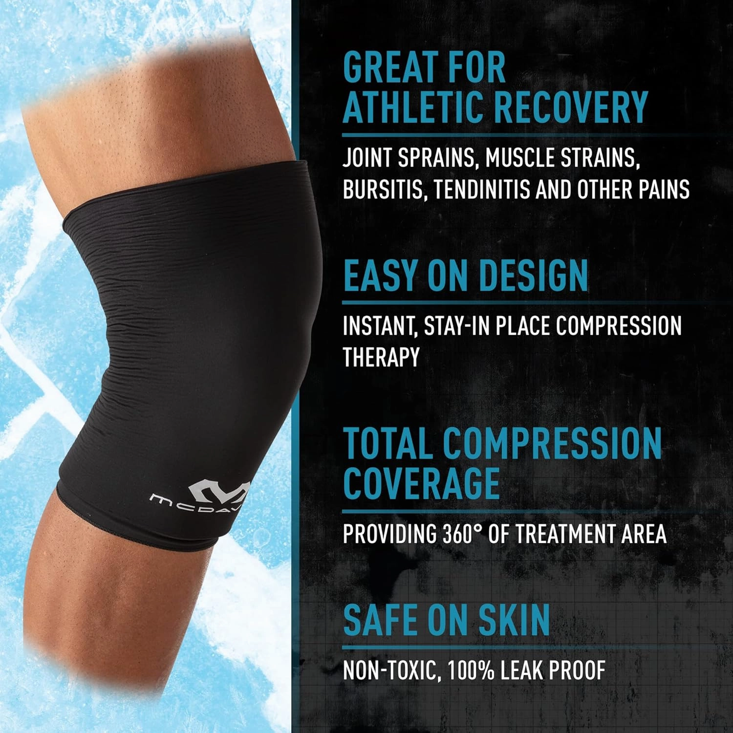 McDavid Knee/Thigh Ice & Hot Therapy Compression Sleeve, Injury Recovery