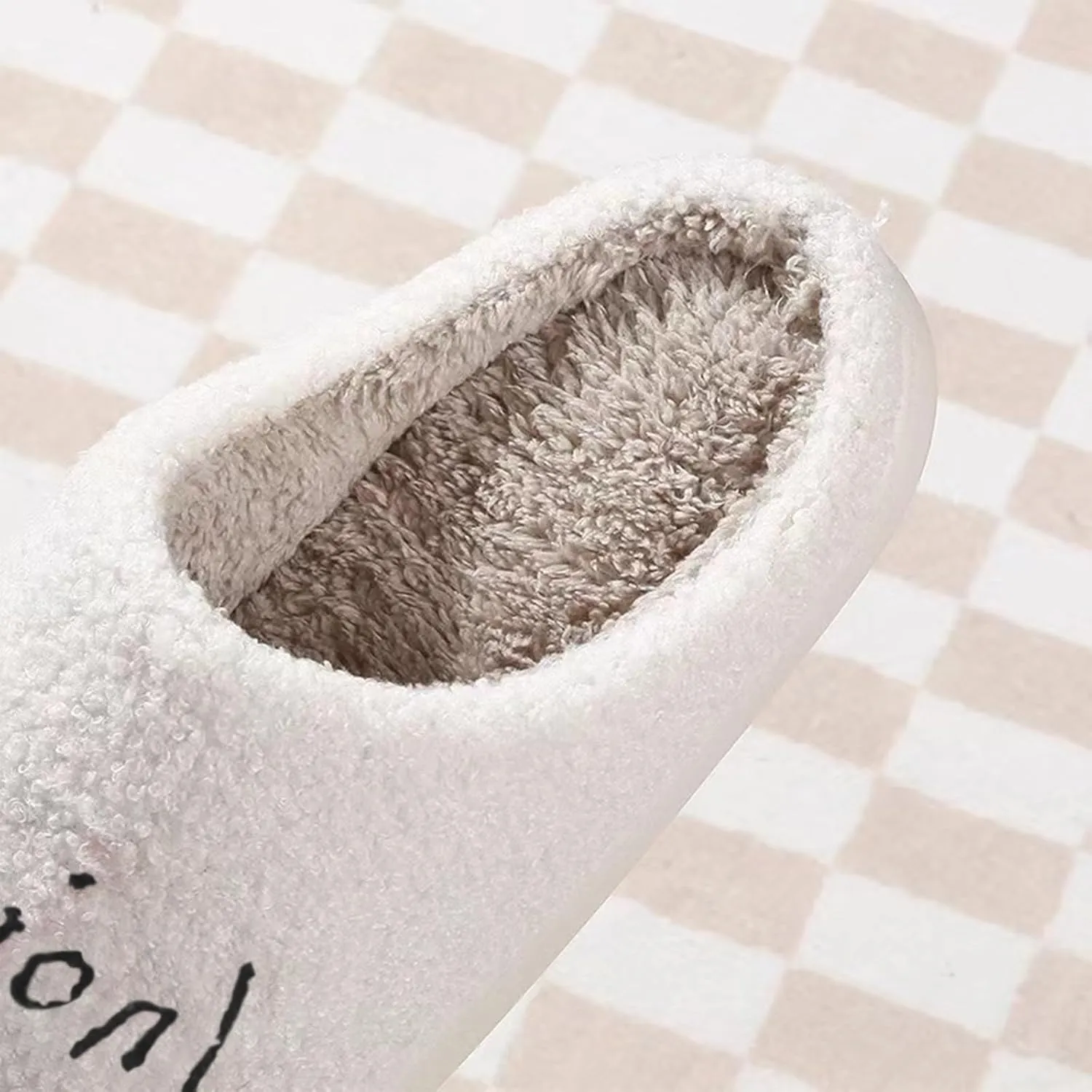 Meet Me at Midnight Slippers for Women Men Plush Fuzzy Cozy House Slippers Winter Warm Indoor Outdoor Shoes