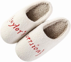 Meet Me at Midnight Slippers for Women Men Plush Fuzzy Cozy House Slippers Winter Warm Indoor Outdoor Shoes