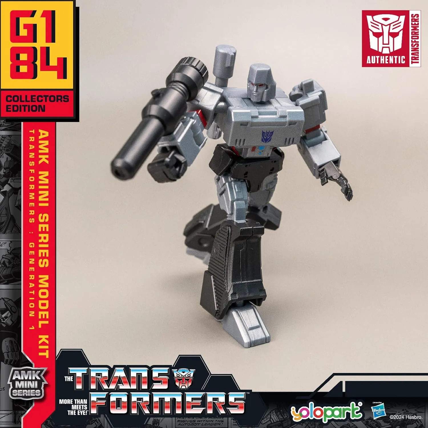 Megatron Transformer Toy,Transformers G1 Action Figures,AMK Mini Series 4.72 Inch Highly Articulated Megatron Model Kit with Weaponry,Collectible Transformer Toys for Kids Age 8 and Up,No Converting